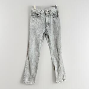 Vintage 90s Lee Riders Jeans Gray Acid Wash High Rise Straight Leg USA 29x30